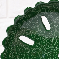 Фруктовница Риштанская Керамика, 23 см зеленая