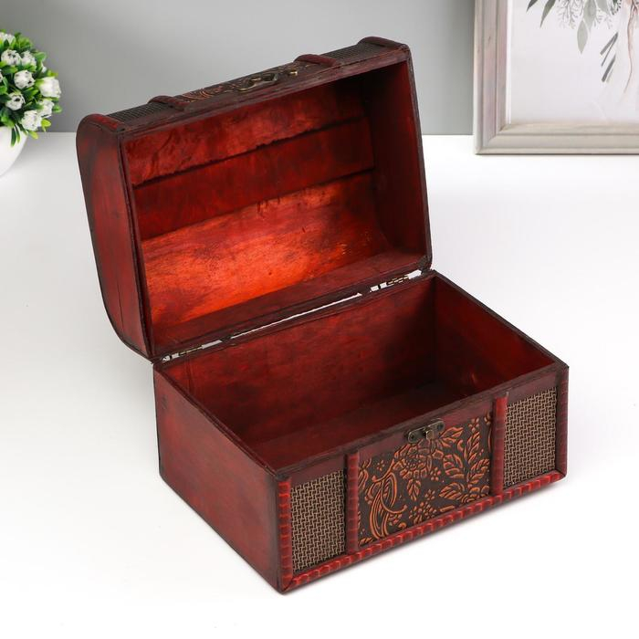 Шкатулка сундук дерево набор 3 шт узор Шкатулка сундук дерево набор 3 шт узор "Лютики" МИКС 22х15х15 см