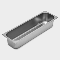 Гастроемкость 2/4 из нержавеющей стали, 100 мм, 53&times;16,4&times;10 см, толщина 0,8 мм