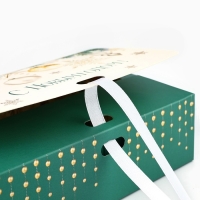 Коробка подарочная новогодняя складная двухсторонняя &laquo;Новогодние шары&raquo;, 16.5 х 12.5 х 5 см, Новый год