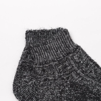 Носки мужские шерстяные укороченные цвет чёрный рисунок, размер 29 Носки мужские шерстяные укороченные цвет чёрный рисунок, размер 29