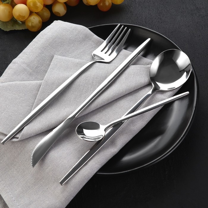 Столовые приборы из нержавеющей стали, 4 предмета Столовые приборы из нержавеющей стали, 4 предмета