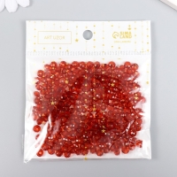 Бусины для творчества пластик "Кристалл с гранями винный" набор 20 гр 0,4х0,6х0,6 см