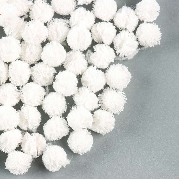 Набор деталей для декора &laquo;Бомбошки&raquo;, 100 шт., размер одной шт. &mdash; 1 см, цвет белый