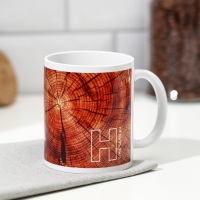 Кружка сублимация "Никита" дерево в разрезе, 320 мл, с нанесением