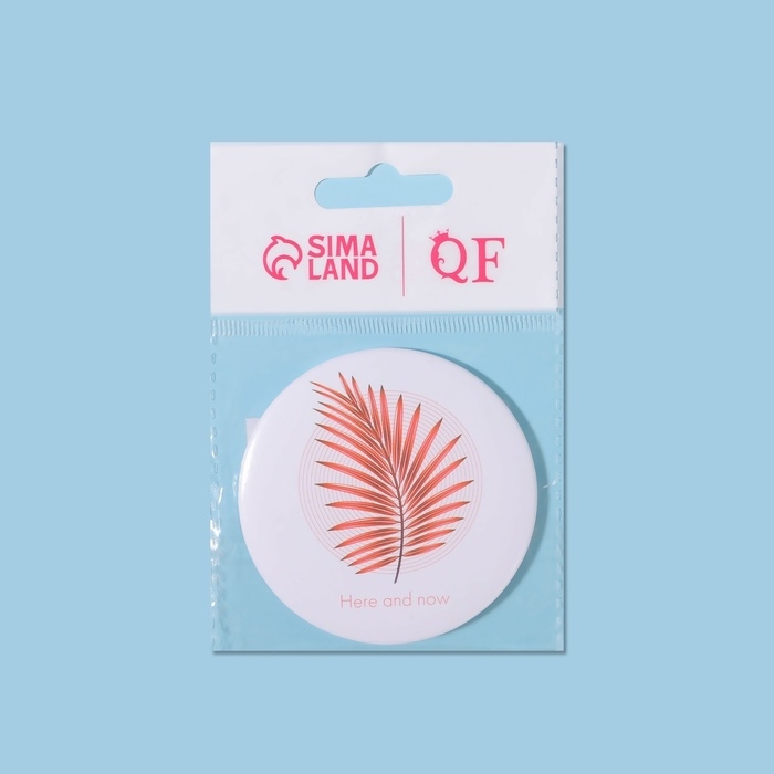 Зеркало карманное &laquo;Растения&raquo;, d = 7 см, цвет МИКС