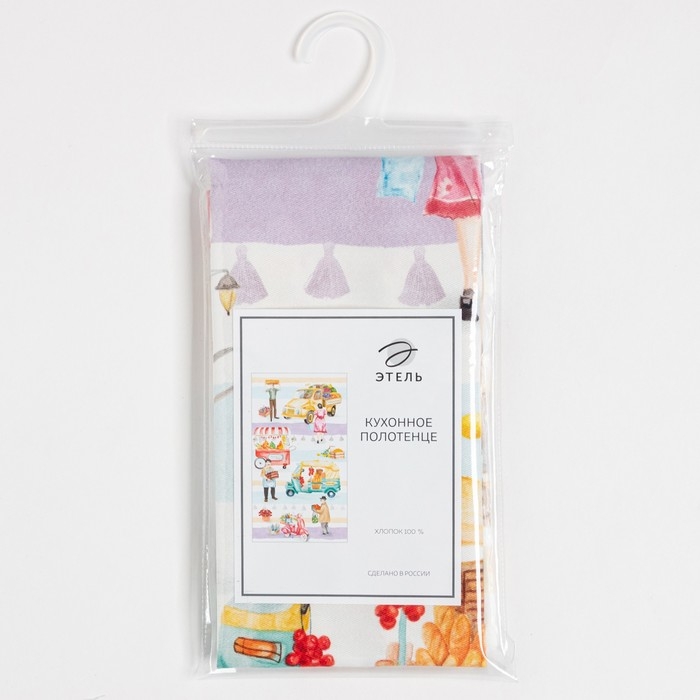 Полотенце "Этель"  Food market  40х73 см, 100% хлопок, саржа 190 г/м2