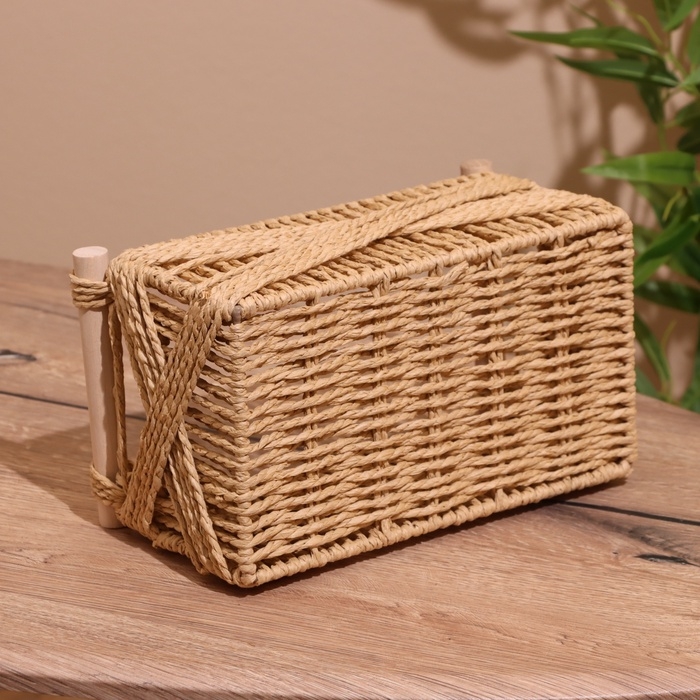 Набор плетёных корзин, 3 шт, 36х31х25 см