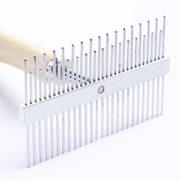 Расческа перепендикулярная Wood двухсторонняя, деревянная ручка Расческа перепендикулярная Wood двухсторонняя, деревянная ручка