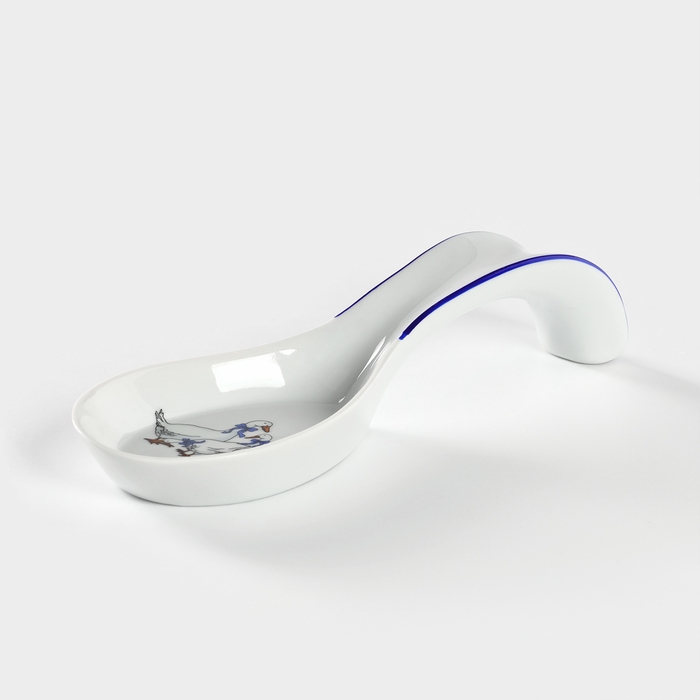 Подставка под ложку фарфоровая &laquo;Гуси&raquo;, 20 см, МИКС