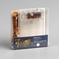 Гирлянда &laquo;Нить&raquo; 5 м роса, IP20, медная нить, 50 LED, 2 режима, батарейки AAх3 (нет в комплекте), свечение белое