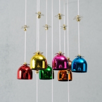 Музыка ветра металл "Цветные колокольчики" 9 колокольчиков 64 см Музыка ветра металл "Цветные колокольчики" 9 колокольчиков 64 см