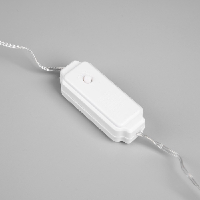 Гирлянда &laquo;Нить&raquo; 5 м роса с насадками &laquo;Шарики&raquo;, IP20, нить серебристая, 50 LED, 8 режимов, свечение мульти, 220 В