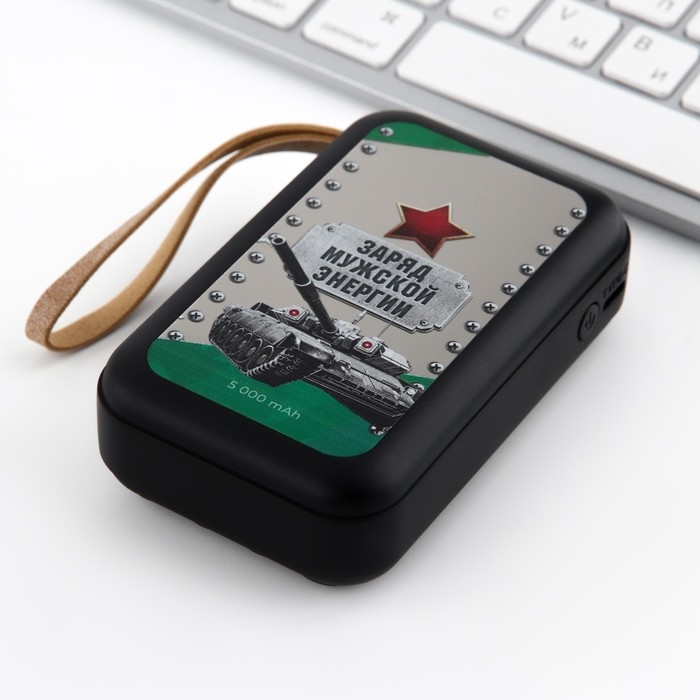 Зарядное устройство &laquo;Заряд мужской энергии&raquo;, 5000мА, мод. PB-01, 10,4 х 6,4 см