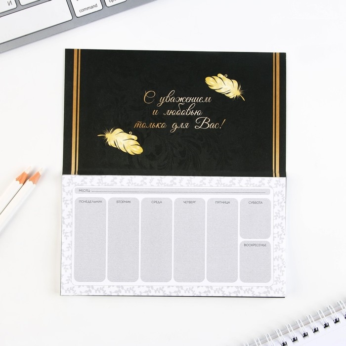 Набор &laquo;Золотой учитель&raquo;: ежедневник А5 160 листов, планинг 50 листов и ручка пластик