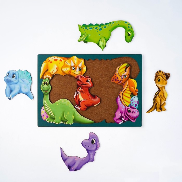 Пазл фигурный &laquo;Динозаврики&raquo;, 12 деталей, от 3 лет
