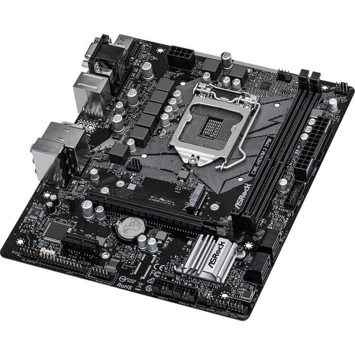 Материнская плата ASRock CML-HDV/M.2 TPM, LGA 1200, H310, 2xDDR4, DVI, VGA, HDMI, mATX