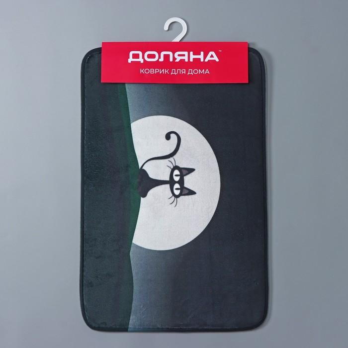 Коврик для ванной и туалета Доляна «Чёрная кошка», 40×60 см, цвет МИКС Коврик для ванной и туалета Доляна «Чёрная кошка», 40×60 см, цвет МИКС