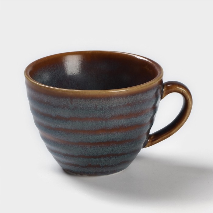 Чашка фарфоровая Magistro Garland, 200 мл, цвет синий Чашка фарфоровая Magistro Garland, 200 мл, цвет синий