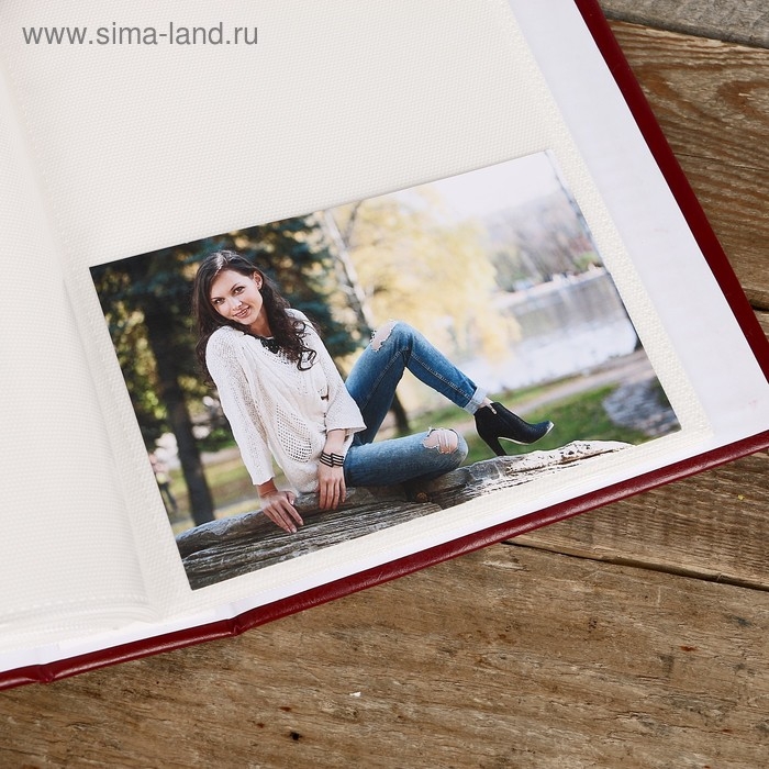Фотоальбом Fotografia на 100 фото, 15x21 см "Классика" красный