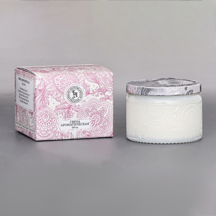 Свеча ароматическая в банке Свеча ароматическая в банке "ORCHID", 5х7 см, орхидея