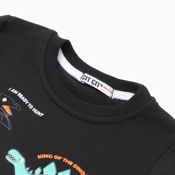 Свитшот для мальчика, НАЧЁС, цвет чёрный, рост 80 см