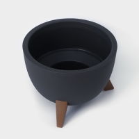 Кашпо на ножках «Флориан», 4,2 л, d=25 см, h=18,5 см, цвет графитовый Кашпо на ножках «Флориан», 4,2 л, d=25 см, h=18,5 см, цвет графитовый