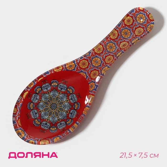 Подставка стеклянная под ложку Доляна &laquo;Крац&raquo;, 21,5&times;7,5&times;1,4 см