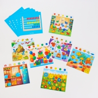 Счёты деревянные для детей с карточками