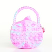 Сумка детская для девочки на молнии, pop it, цвет розовый