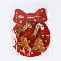 Новый год. Набор форм для печенья &laquo;Зимние угощения&raquo;, 4 шт