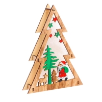 Новогодний световой декор настольный &laquo;Ёлка и дед мороз&raquo; 15&times;11&times;2 см