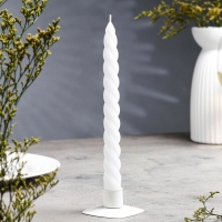 Свеча витая, 2,3х 24,5 см, 5 ч, 50 г, белая Свеча витая, 2,3х 24,5 см, 5 ч, 50 г, белая