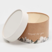 Набор шляпных коробок 3 в 1, упаковка подарочная, &laquo;Цветочный&raquo;, 16 х 10, 14 х 9, 13 х 8,5 см