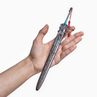 Сувенирное оружие подвесное мини "Меч Арта", брелок, 27 см, серебристый с голубым Сувенирное оружие подвесное мини "Меч Арта", брелок, 27 см, серебристый с голубым