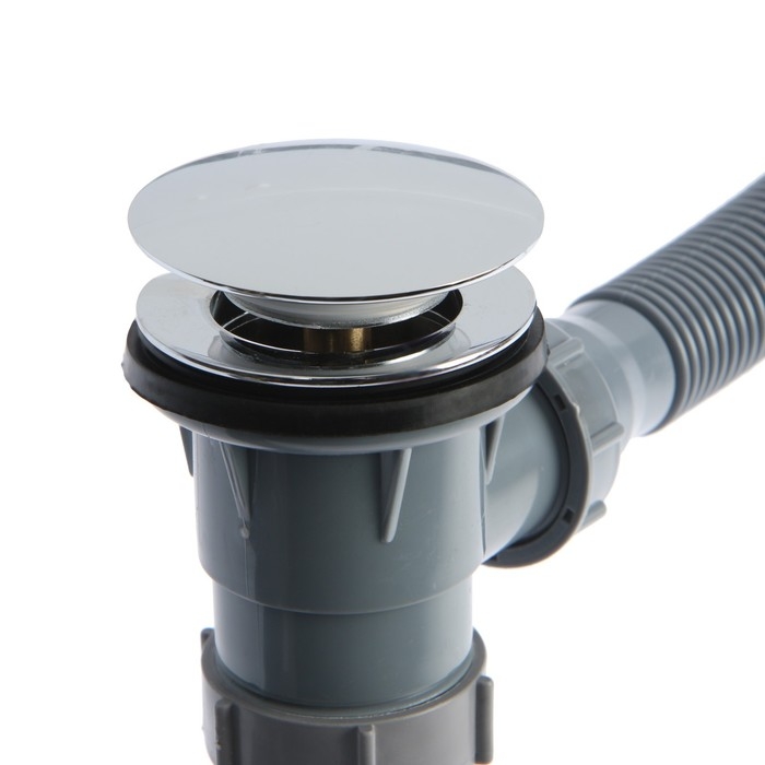 Сифон для ванны TIM BAS0270P(A), 1 1/2"х40 мм, клик-клак, с фиксатором, пластик