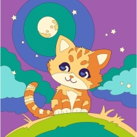 Картина по номерам &laquo;Котёнок&raquo;, 20 &times; 20, на холсте, с подрамником