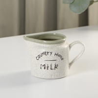 Набор сервировочный &laquo;Домик в деревне&raquo;, 2 предмета: банка для сахара 300 мл, молочник 300 мл, керамические, цвет белый