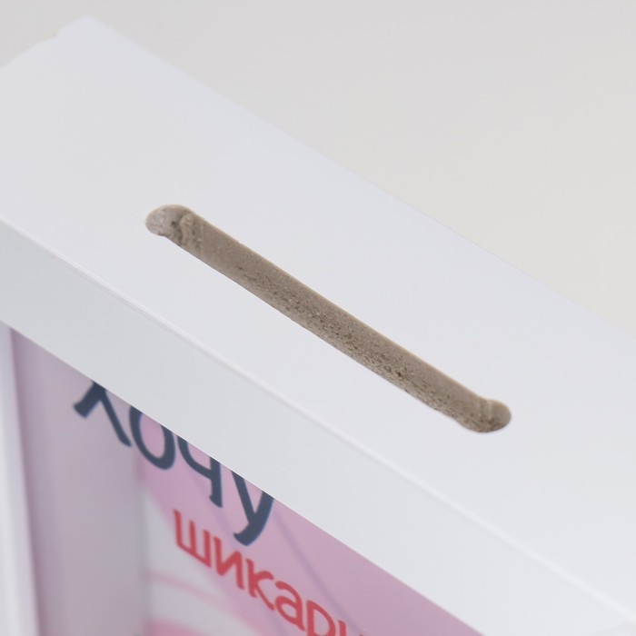 Копилка интерьерная пластик "Хочу шикарный букет!" 17х12х3,8 см