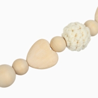 Держатель для соски - пустышки «Сердце», деревянный, цвет бежевый Держатель для соски - пустышки «Сердце», деревянный, цвет бежевый