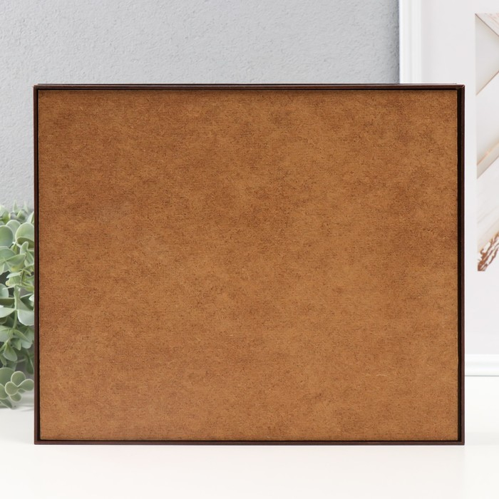 Ключница "Белые цветы" венге 26х31 см МИКС