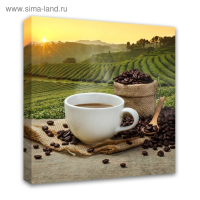 Картина на подрамнике "Ароматный кофе" 40*40 см