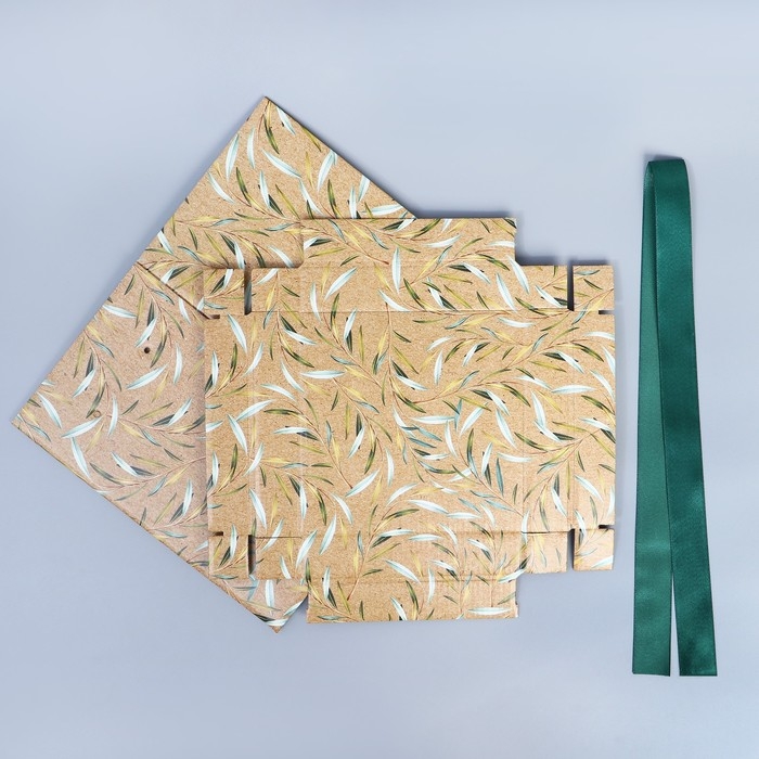 Коробка складная «Веточки», 10 х 18 см Коробка складная «Веточки», 10 х 18 см