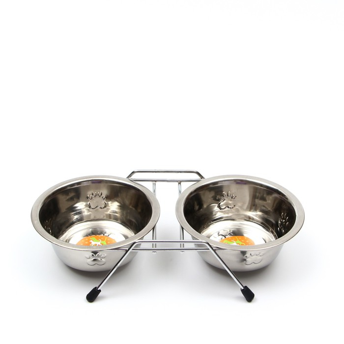 Набор из 2 рельефных мисок на подставке, 2 х 350 мл Набор из 2 рельефных мисок на подставке, 2 х 350 мл