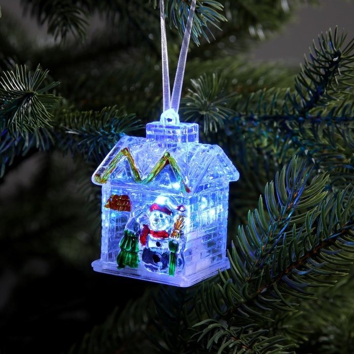 Ёлочная игрушка &laquo;Дед Мороз&raquo; 7 см, батарейки AG10х3 (в комплекте), свечение мульти (RGB)