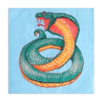 Новогодние салфетки бумажные New Line Design &laquo;Змея на синем&raquo; 3 слоя, 33х33 см, 20 шт