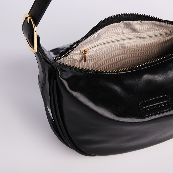 Сумка женская на молнии, цвет чёрный