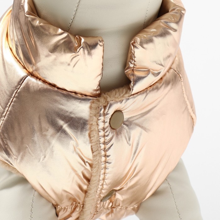 Куртка для собак Куртка для собак "Блеск", L (ДС 35, ОГ 51, ОШ 32 см, до 10 кг), бронзовая