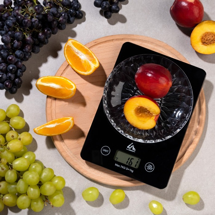 Весы кухонные Luazon LVK-702, электронные, до 7 кг, чёрные Весы кухонные Luazon LVK-702, электронные, до 7 кг, чёрные