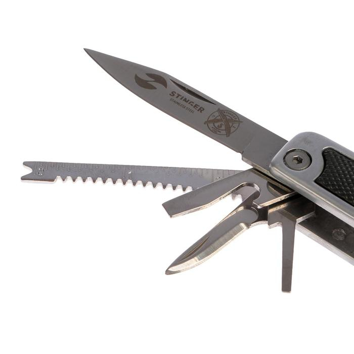 Мультитул Stinger, 10 инструментов, 12 насадок, нейлоновый чехол, коробка картон Мультитул Stinger, 10 инструментов, 12 насадок, нейлоновый чехол, коробка картон